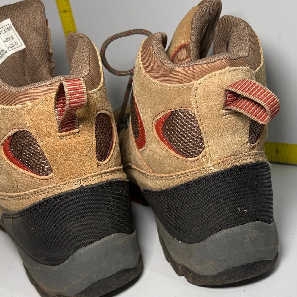 Lands End 11 Rugged Tan and Red Men's‎ Hiking Boots box 15